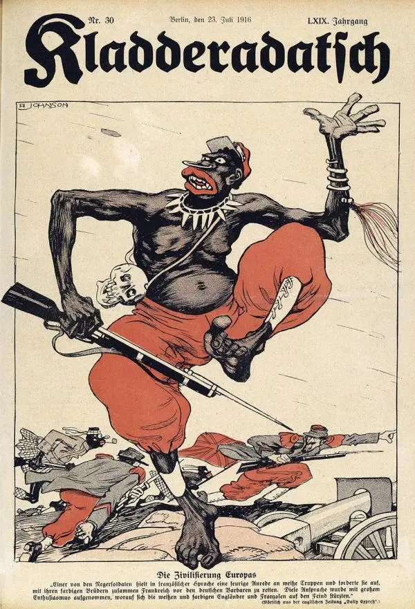 Caricature raciste d'un africain