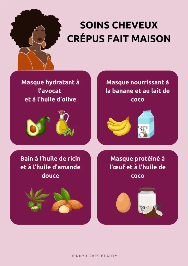 soins cheveux crépus cassants secs maison