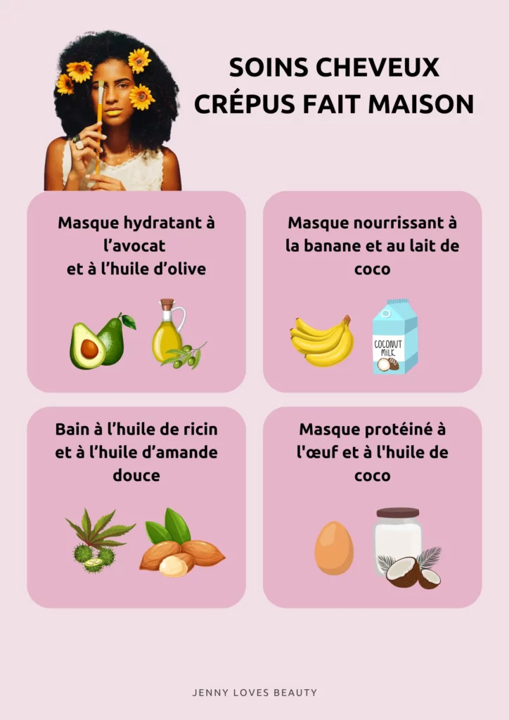 soins cheveux crépus cassants secs maison