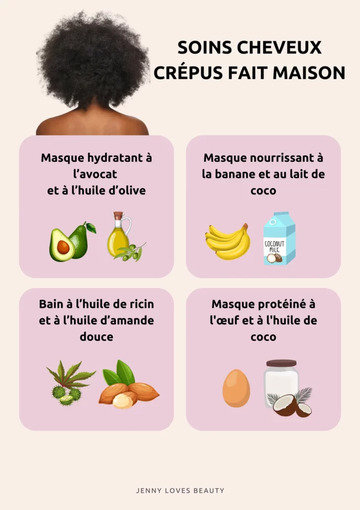 soins cheveux crépus cassants secs maison